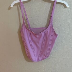 Colsie Lavender Ribbed Crop Top